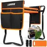 LANNIU Garden Kneeler Seat, Foldable Garden Stool, Heavy Duty Garden Chair for Kneeling and Sitting