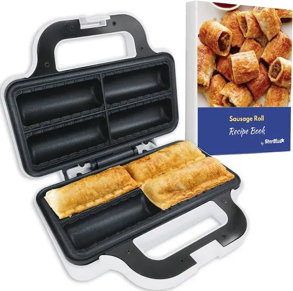 Sausage Roll Maker by StarBlue with FREE Recipe ebook – Make 4 Quick and Delicious Breakfast Sausage Rolls and Snacks in Minutes AC120V 60Hz 850W