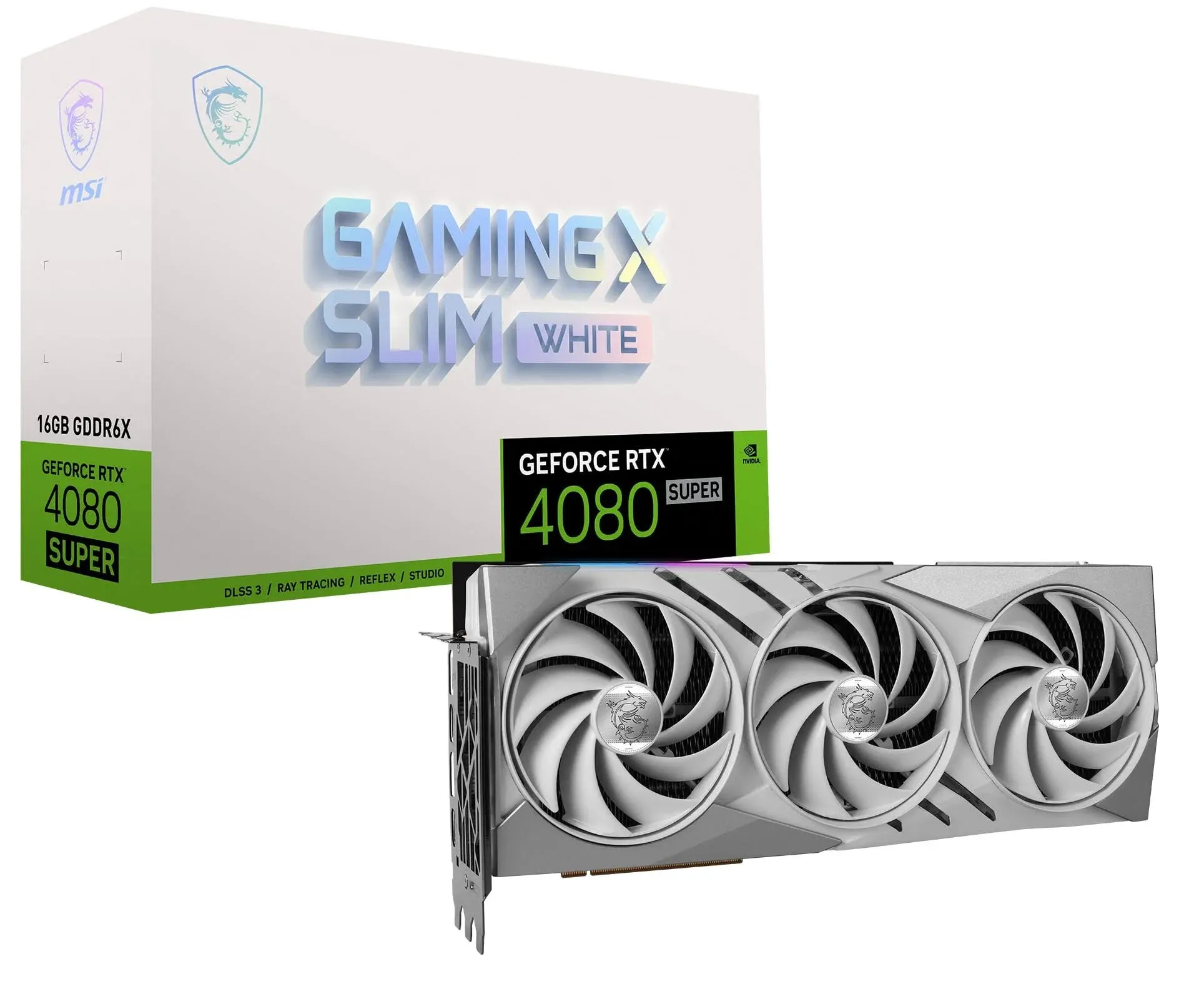 MSI Gaming GeForce RTX 4080 SUPER 16GB GDDR6X PCI Express 4.0 ATX Video Card RTX 4080 SUPER 16G GAMING X SLIM WHITE