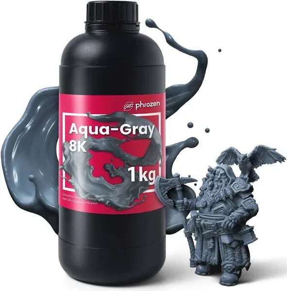 Aqua-Gray 8K 3D Printing Resin, Designed to Showcase Highly Detailed 3D Models