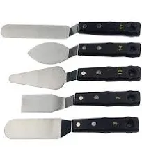 Large Painting Knife 5pcs by AebDerp Acrylic Paint Knife with Stainless Steel Palette Knives for Artist Painting Supply