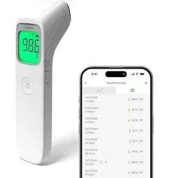 QardioTemp 2 Bluetooth Non-Contact Forehead Thermometer for Babies and Adults. Fast and Accurate Results in 1 Second with Fever Indication. FSA/HSA