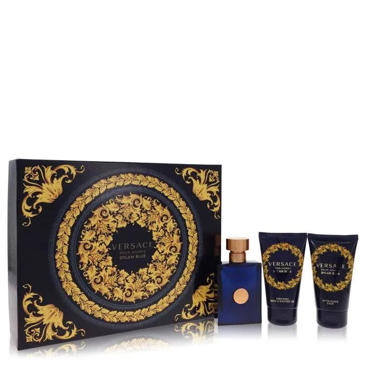 Versace Pour Homme Dylan Blue Gift Set by Versace, 1.7 oz Eau De Toilette Spray + 1.7 oz After Shave Balm + 1.7 oz Shower Gel