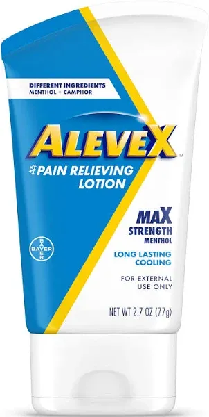 AleveX Topical Pain Relief Lotion with Rollerball Applicator - Long Lasting A...