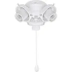 Aspen Creative, Painted White 22002-21, Three Ceiling Fan Fitter Light Kit with 