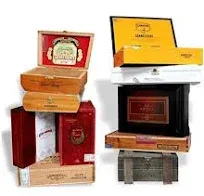 Empty Wooden Cigar Boxes