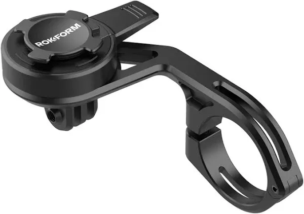 Rokform - Over The Top Bike Phone Mount, Fits 4 Sizes of Bars 22.2-35mm (⅞-1⅜”), Bicycle Handlebar Mount Designed Twist Lock iPhone, Galaxy, Pixel Cases or Universal Adapter (Black)