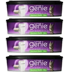 RUNDE 8 Pack Cat Litter Refill Bags Cartridge Compatible with Genie Cat Litter Standard and Plus Pails