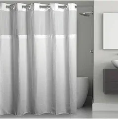 Hookless Microfiber Shower Curtain