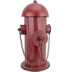 Design Toscano 18&#034; Fire Hydrant Statue Medium Freestanding Vintage Style Metal