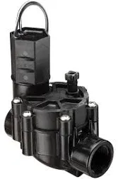 Rain Bird CP075 In-Line Automatic Sprinkler Valve, 3/4&#034; Threaded x Female, Black