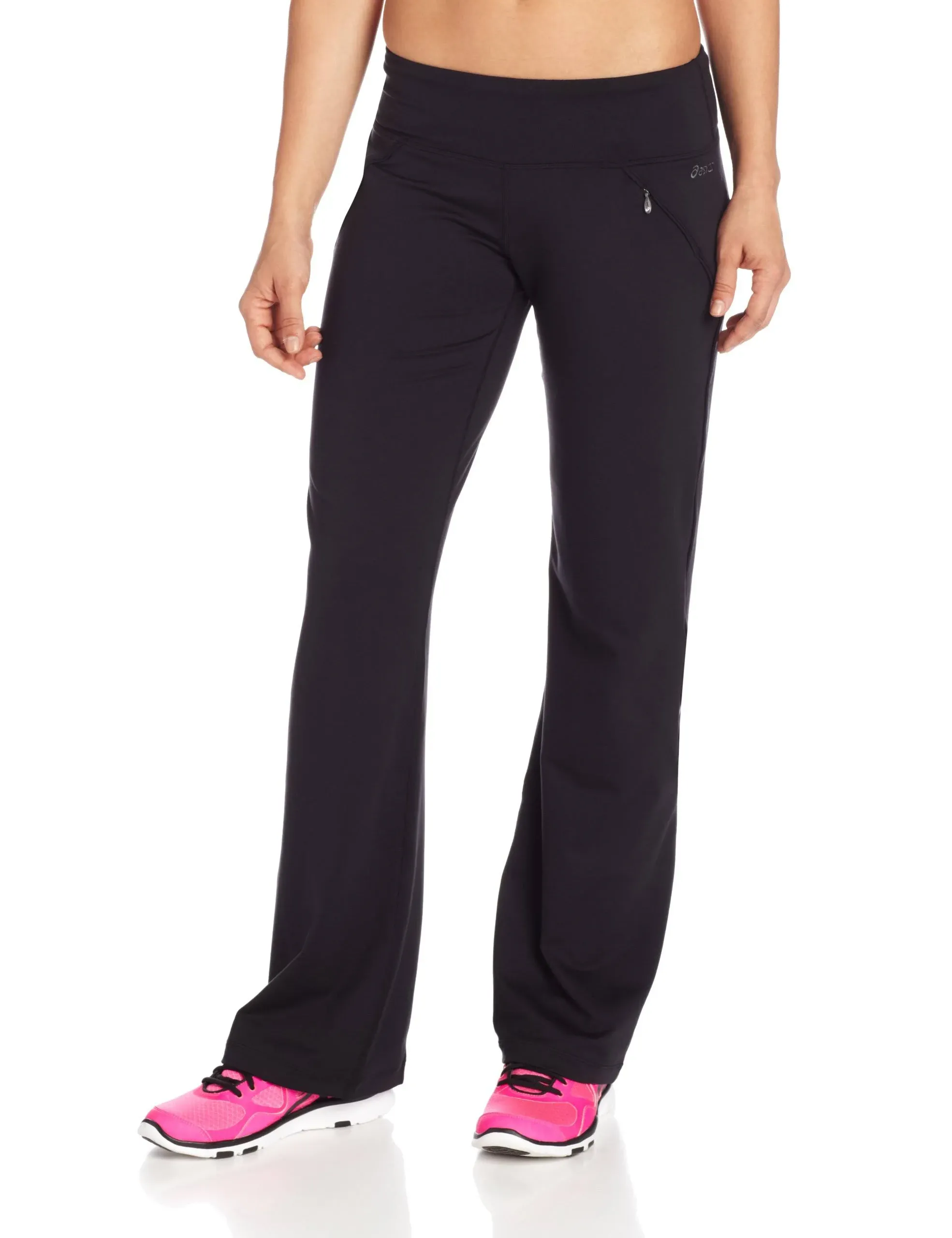 ASICS Women's Thermopolis LT Work Out Gym Running Yoga Flared Pants, Black - 