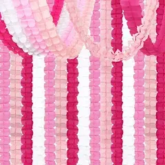 Hot Pink Black Party-Decorations Streamers Garland