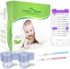 Easy@Home 40 Ovulation Strips and 10 Pregnancy Tests Accurate Tracking with Premom App