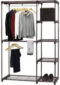 Simple Houseware Freestanding Clothes Garment Organizer Closet