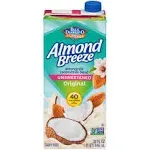 Almond Breeze Almond Beverage, Original, Unsweetened - 32 fl oz