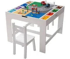 Kids 2 in 1 Play Table and 2 Chair Set