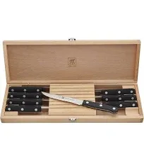 Zwilling Twin Gourmet 8-pc Steak Knife Set with Wood Presentation Case