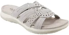 Sassoni Strappy Casual Slip-On Flat Sandals 6.5 / M / Light Gray