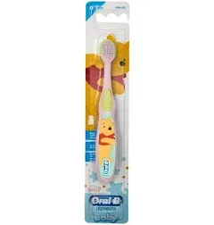 Oral-B Baby Manual Toothbrush, Pooh Characters, 0-3 Years Old, Extra Soft (Characters Vary) - Pack of 2