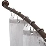 Curved Shower Rod | Adjustable 42&#034;-72&#034; Inch | Bathroom Shower Curtain Rod