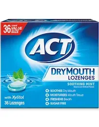 ACT Dry Mouth Soothing Mint Lozenges 36ct