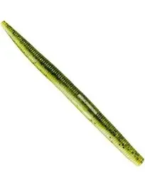 YUM 6 Inch Dinger Stick Bait - Green Pumpkin/Chartreuse, 5in