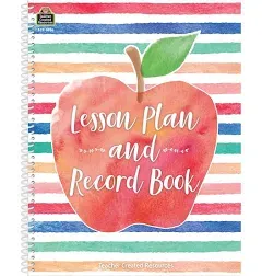 Teacher Created Resources Watercolor Lesson Plan and Record Book 160 Pages 8.5&#034;