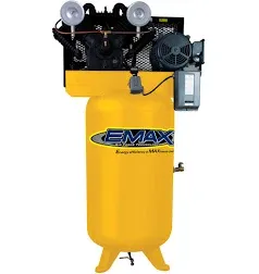 EMAX Industrial 10 HP, 2-Stage, 80-Gallon Vertical Air Compressor, 230 Volt, 1