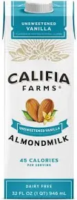 Califia Farms Unsweetened Vanilla Almond Milk