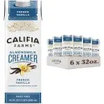 Califia Farms - Vanilla Almond Milk Coffee Creamer, Non-Dairy, 32 Oz (Package Ma