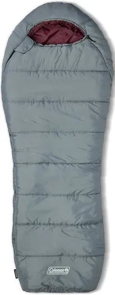 Coleman Tidelands 50° Big &amp;Tall 38&#034; x 85 &#034; Mummy Insulated Sleeping Bag Gray NEW