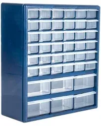 42 Compartment Organizer Storage Drawers Container Desktop Wall Mount Plastic US