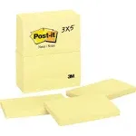 Post-it Sticky Pop up Notes 2 7/8 “ X  4 7/8”Canary Yellow,  3 Pads Of 100 Sheet