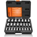 25Pcs Screw &amp; Bolt Extractor Set, Easy Out Hex Multi-Spline Extraction Tool Kit