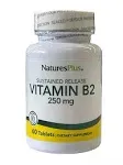 Nature's Plus Vitamin B 2 250 mg 60 Tablets