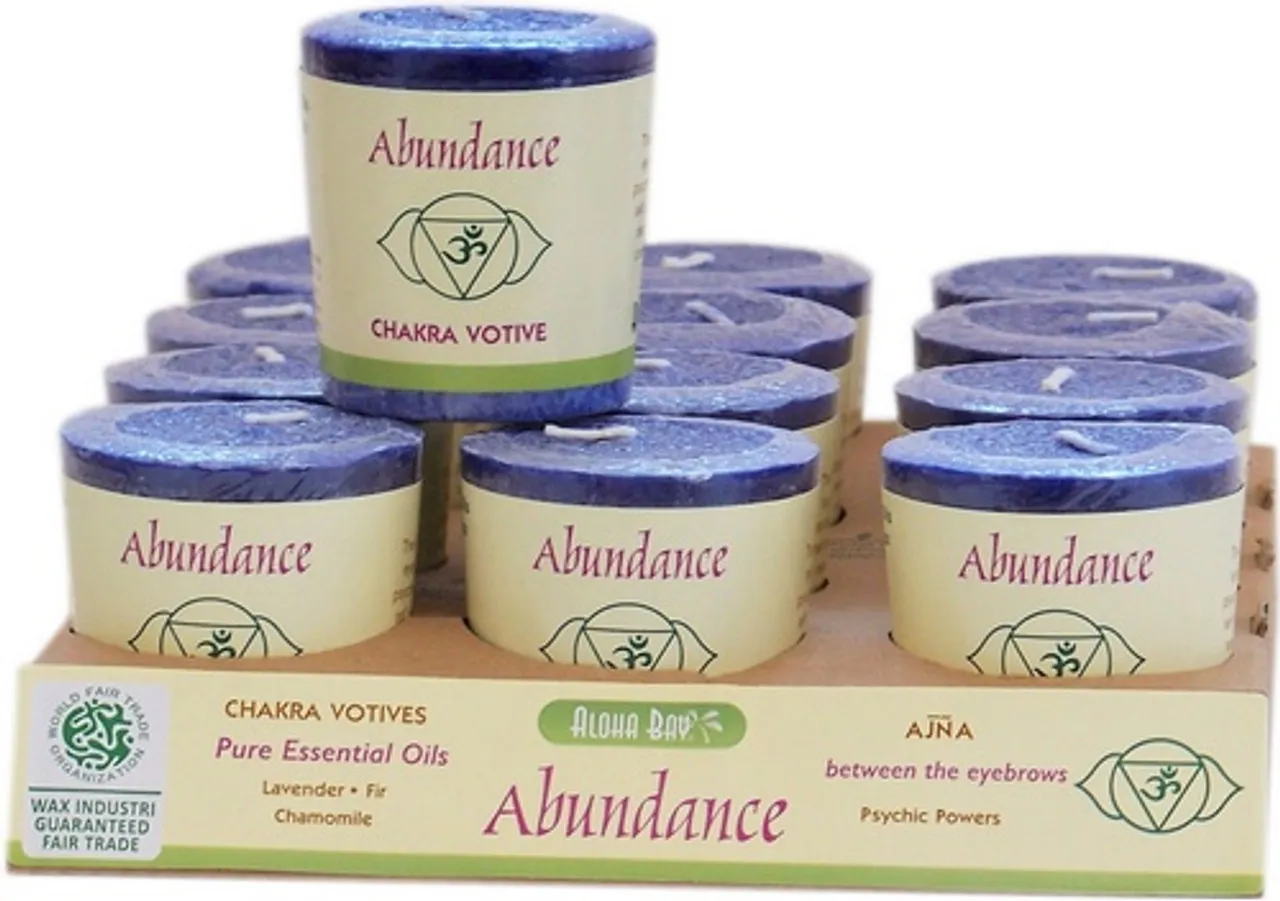 Aloha Bay Chakra Votive Candle Abundance 2oz, Pack of 12