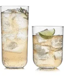 Libbey Polaris 16-Piece Tumbler and Rocks Glass Set, Axis