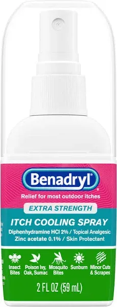 Benadryl | ITCH COOLING SPRAY | Topical Analgesic &amp; Skin Protectant