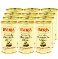 Iberia Manzanilla Olives Stuffed with Minced Anchovies