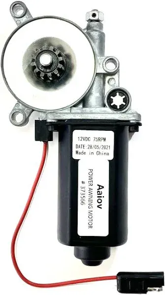 373566 RV Awning Motor Replacement Universal Black Connector Motor Compatible with Solera Power Awnings Motor