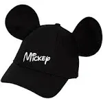 Disney Mickey Mouse Mens&#x27; Character Baseball Hat Black Adult Mouse Ears Official