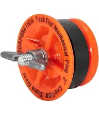 EASTMAN 78033 Mechanical Test Plug, Screw and Zinc Nut, ABS EASX1, 2 Inch, Red