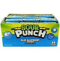 Blue Raspberry Sour Punch Straws