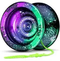 MAGICYOYO N11 Unresponsive Yoyo, Professional Yoyo for Advanced Yoyo Players, Metal Trick Yoyo for Kids/Adults, Alloy Professional Yoyo with 4 Colors Yoyo Ball, 6 Yoyo Strings, Yo Yo Glove, Yo-yo Bag