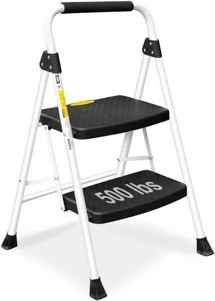 2 Step Ladder, Folding Step Stool for Adults with Handle, Lightweight, Perfec...