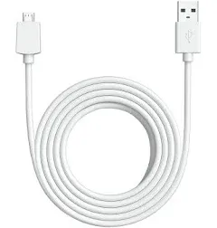 10 ft USB-A to Micro USB Power Cable for Ring Indoor Cam (2nd Gen)- White