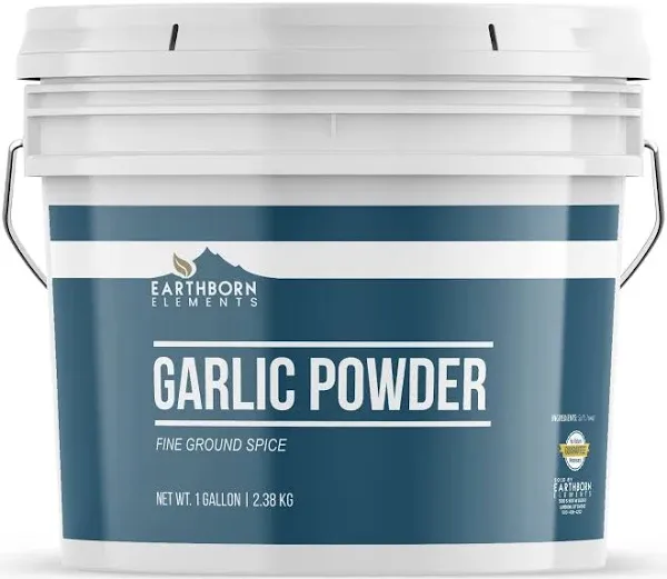 Earthborn Elements Garlic Powder 1 Gallon Bucket Versatile Bulk Seasoning Fin...