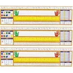 NORTH STAR TEACHER RESOURCES - Traditional Manuscript Spanish Desk Plates, 19" x 5", 36 Per Pack, 3 Packs