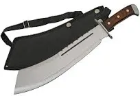 18.25&#034; Black Wood Bully Machete wf 1024